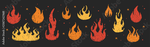 Φωτογραφία Pencil or crayon grunge texture of burning fire
