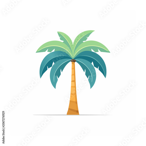 Flat Design Palm Tree Illustration