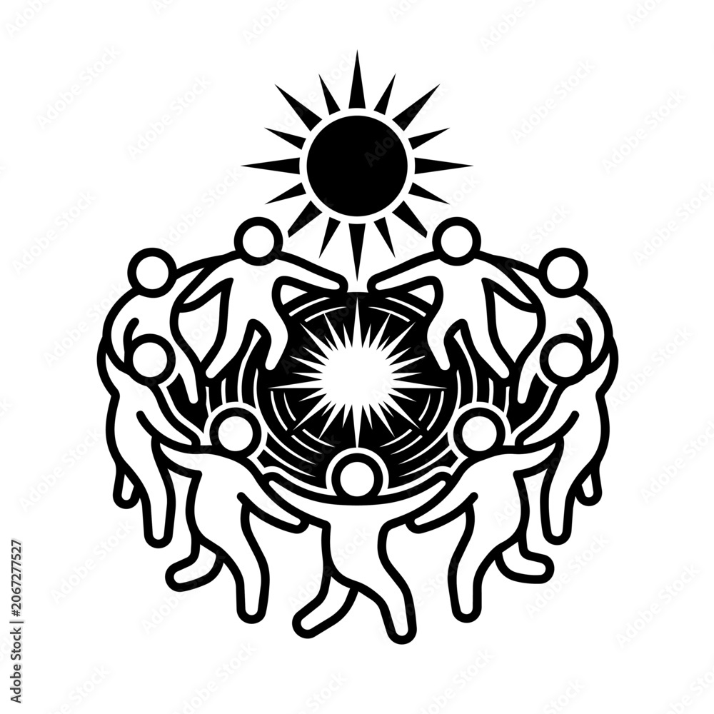 Fototapeta premium Flat Black and White Isolated Vector Design