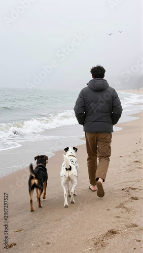man and dog