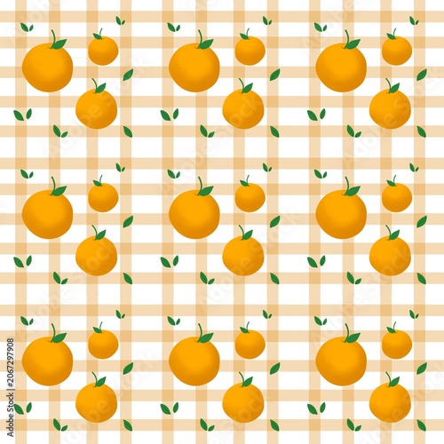 Seamless pattern of orange fruit background