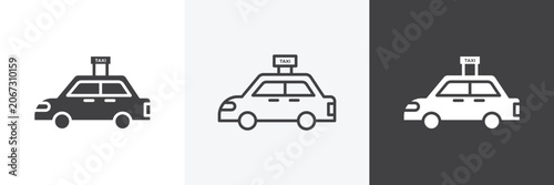 Foto Taxi icon set for web
