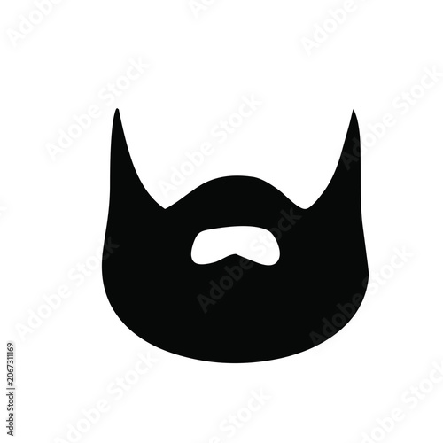 Fotografie Black silhouette icon of a thick full beard