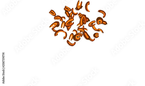 Crispy Fried Onions Shallots Topping Illustration - Indonesian Bawang Goreng Vector Art