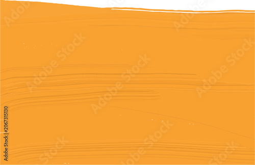 Textured Orange Paint Brush Stroke Banner Background - Abstract Vector Illustration
