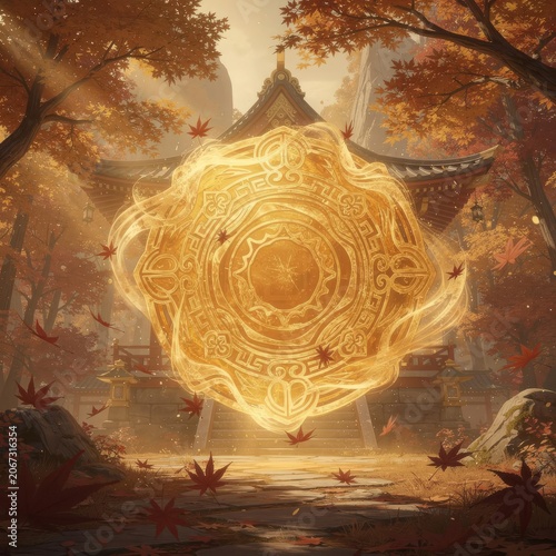 Magic Circle Altar Fantasy Game Concept Art, Cinematic Key Visual｜魔法陣の祭壇 ファンタジーゲームコンセプトアート 和風幻想