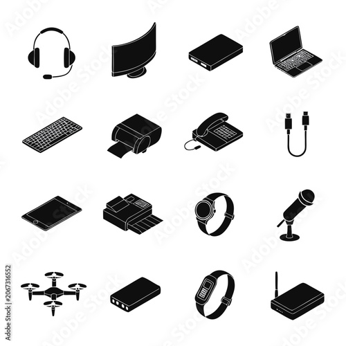 Device Business Icon Set Vector Illustration｜デバイスビジネスアイコンセット