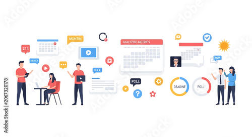 Professional Team Collaborating on Digital Marketing and Software Development Projects.