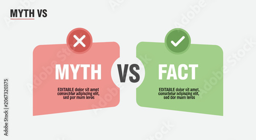 Myth vs Fact Comparison Infographic Template.