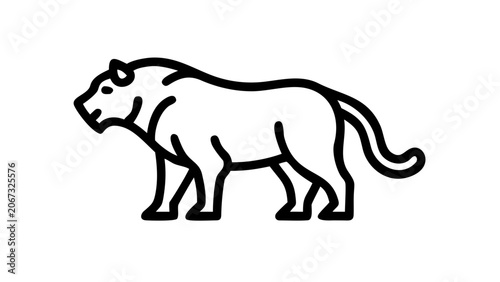 Sticker vector image of a lion