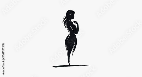 Foto Silhouette of a person balancing on a slackline.