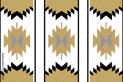 Foto Elegant geometric tribal seamless pattern