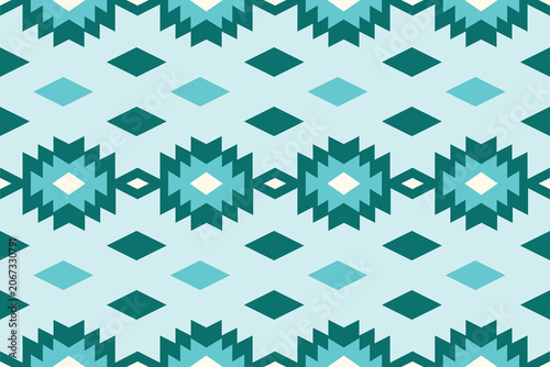 Quadro em tela Fresh geometric tribal seamless pattern