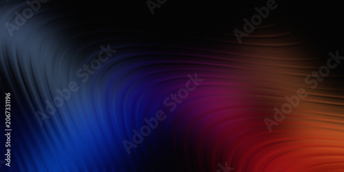 Εκτύπωση καμβά Abstract dark background with smooth flowing waves in shades of blue and deep red creating sophisticated elegant visual texture