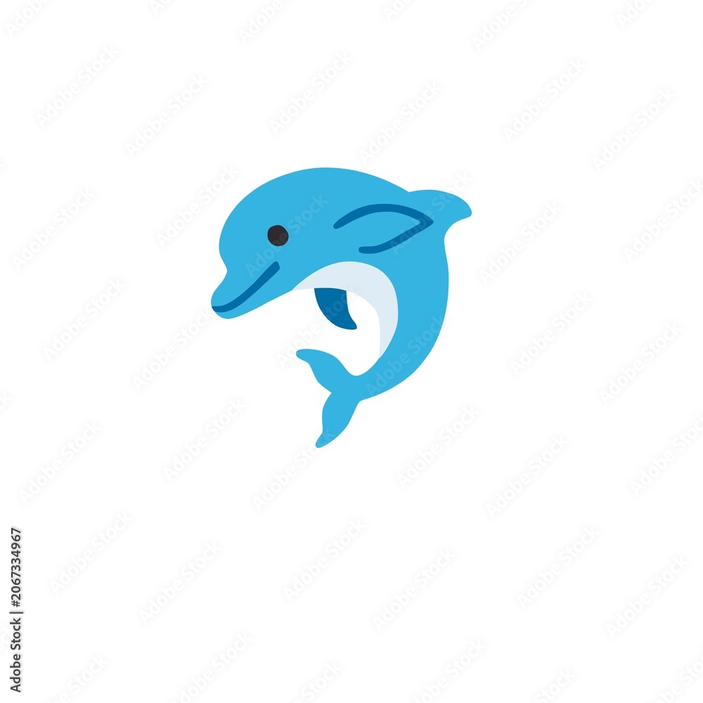 Naklejka premium dolphin isolated on white background