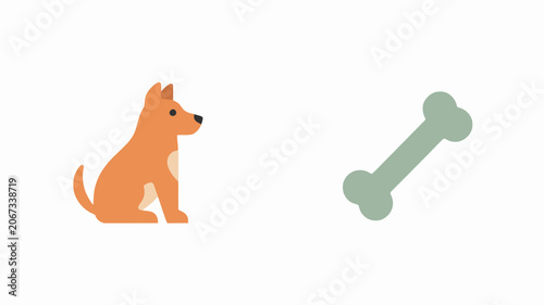 Dog and Bone Icon