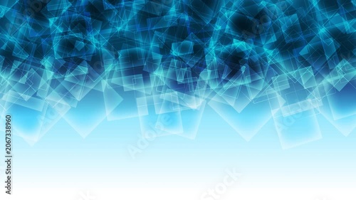 Abstract Blue Squares Floating Motion 4K