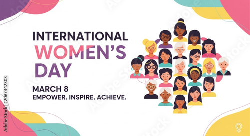 International Womens Day Celebration Diverse Group of Women.