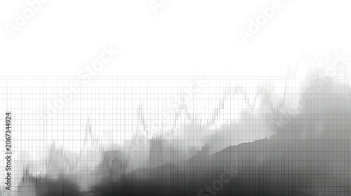 Modern glass building with city skyline reflection isolated on white background
