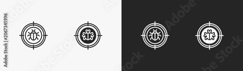 Tableau sur toile Set of neutralize icon in black and white collection