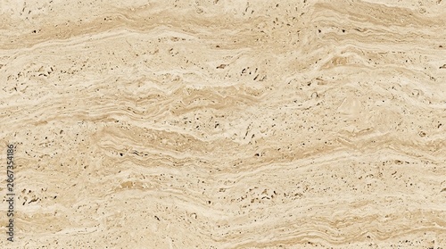 Travertine marble texture background, beige limestone surface with natural veins, elegant stone pattern for interior design and architectural rendering