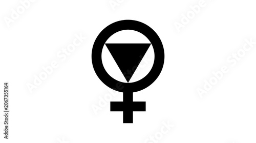 Female gender symbol with an inverted triangle icon.