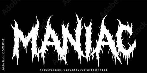 Canvastavla Death Metal, font Metal, Heavy metal font