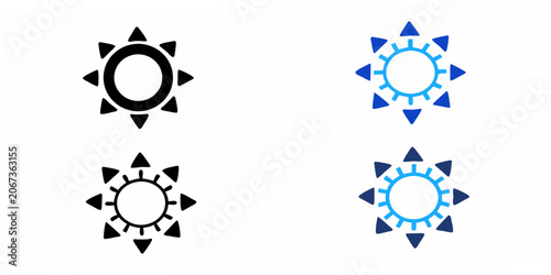 Φωτογραφία Circular object with triangular projections vector illustration