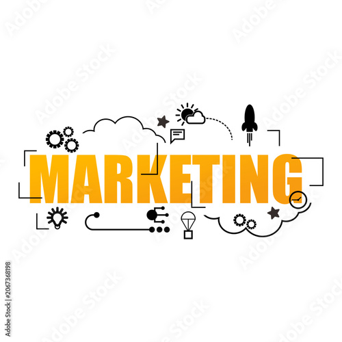 Marketing Trends Typography Concept Vector.ai