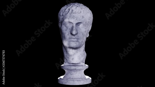 Religious Sculpture of young Julius Caesar Classical Art Render
