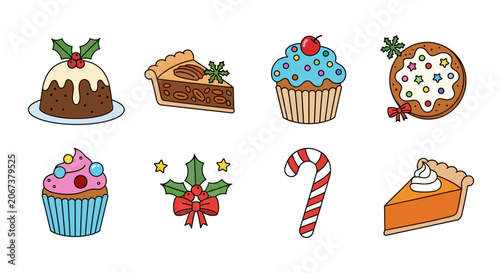 Photos Colorful Christmas Desserts and Sweets