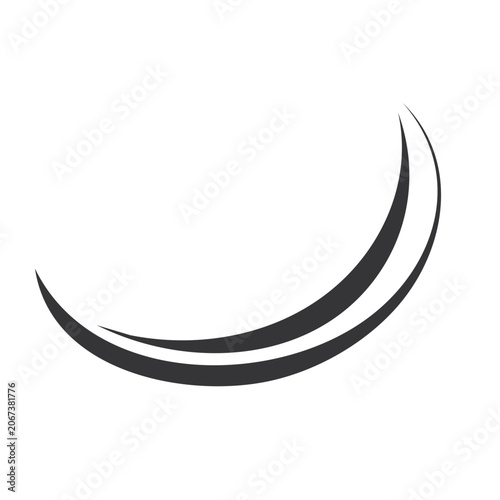 Abstract curved lines graphic element
