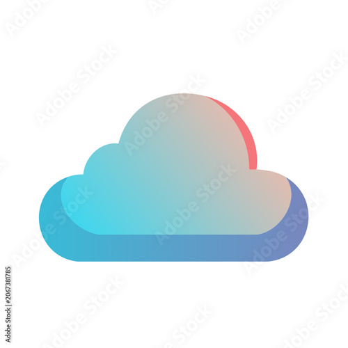 Abstract cloud icon with gradient colors