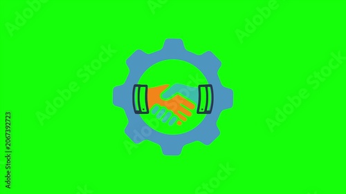 handshake collaboration teamwork professional partnership animation HD 4K