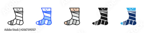 Foto Medical Cast Icon Collection With Multiple Styles