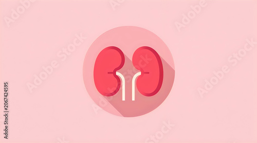Human Kidneys Illustration with Medical Concept and Health Care