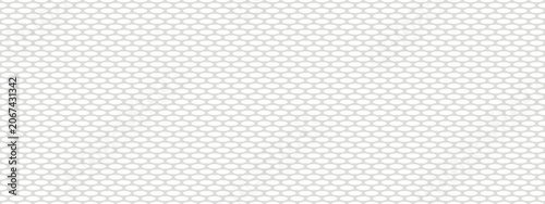 Seamless jersey fabric mesh pattern. White sports textile background with oval perforations. Abstract breathable uniform texture.