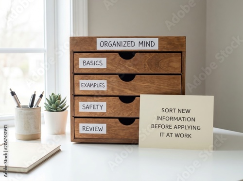 Wooden Desk Organizer for Adapting to AI