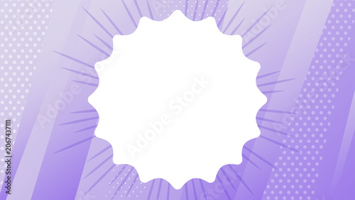 Lavender special sale badge frame background with copy space ラベンダーカラーのセール用フレーム背景素材