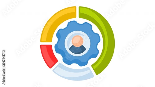 Animated employee performance icon