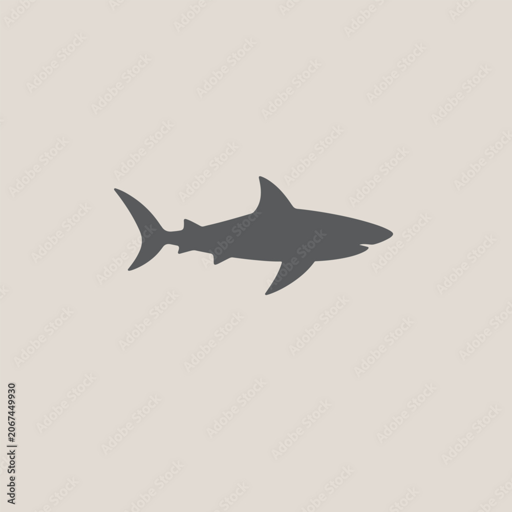 Fototapeta premium Sharks logo design vector art silhouette illustration.