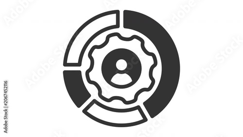 Animated employee performance icon