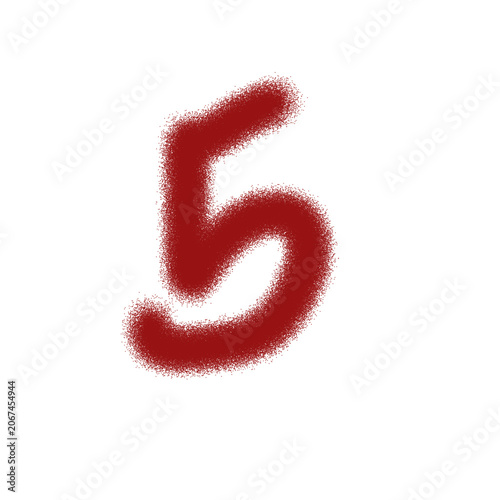 The number five symbolizes freedom, adventure, curiosity, energy, and exploration. Dynamic modern numeral illustration.