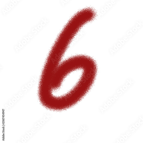 The number six represents love, family, care, harmony, responsibility, and compassion. Elegant and balanced numeral design.