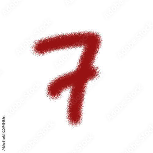 The number seven symbolizes wisdom, spirituality, knowledge, mystery, and luck. Premium minimalist numeral illustration.