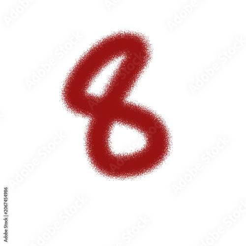 The number eight represents abundance, prosperity, success, power, and infinity-inspired balance. Luxurious modern numeral style
