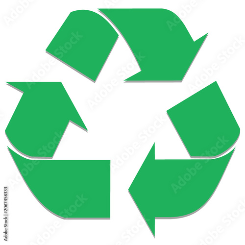 Icono verde de reciclaje aislado sobre fondo transparente. Símbolo internacional de reducción, reutilización y reciclaje para conceptos ecológicos y de sostenibilidad.
