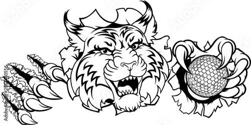 A wildcat or bobcat with go...