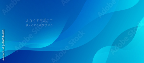 Futuristic abstract background with glowing blue fluid waves, transparent layered shapes, and modern gradient effects.