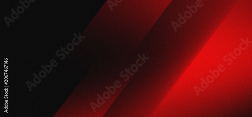 Bilde på lerret Bold red and black angular shapes dominate the frame